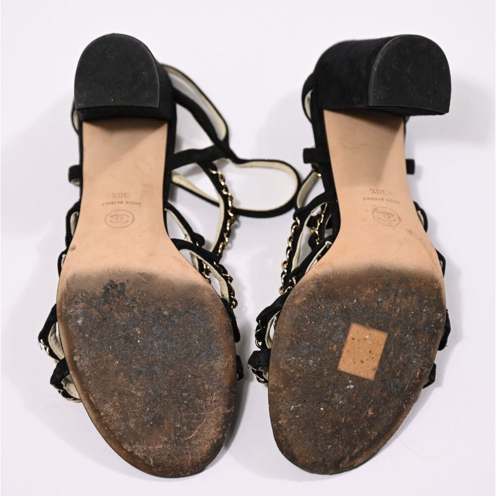 Chanel Chain Link Sandals in Black - Picture 7 of 7